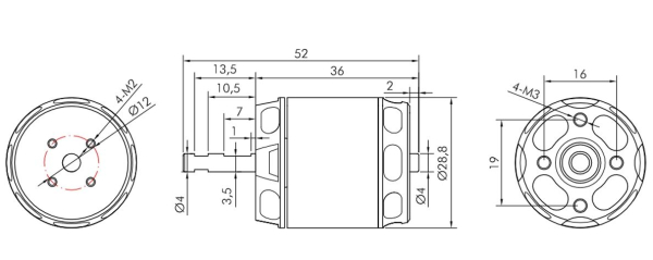 KAV30.2015 BL-Motor Kavan Pro2836-850 3-4S 10-13"